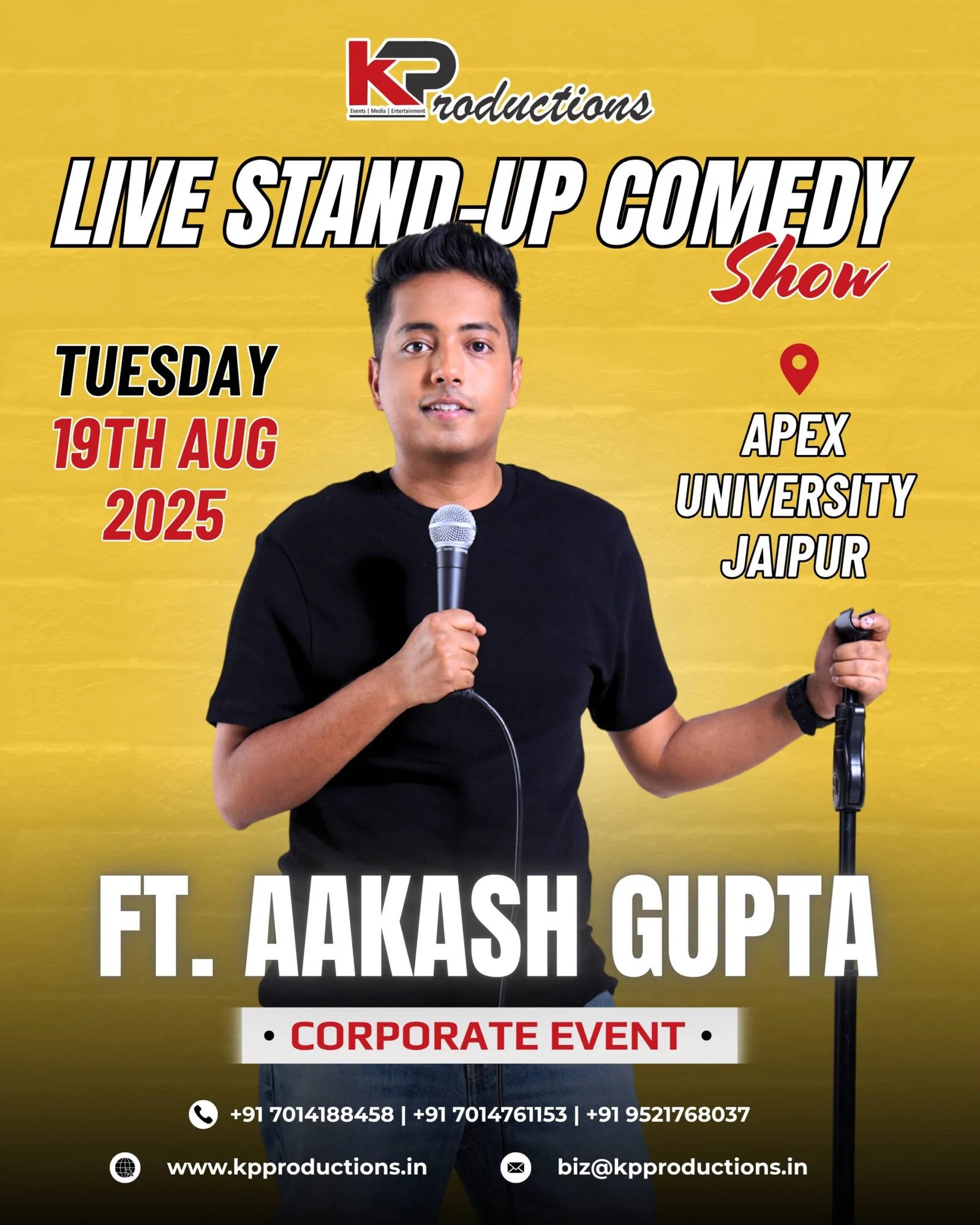 Aakash Gupta Live Standup — official poster